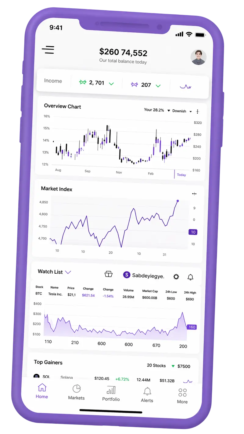 Timber Rendholt trading platform on mobile